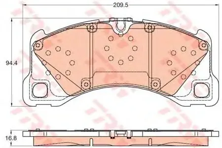 TRW GDB2052 Колодки торм.передние