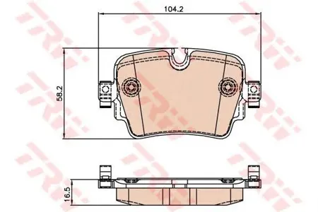 TRW GDB2066 Колодки торм.задние Jaguar F-Type 3.05.0 12>