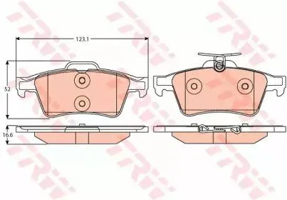 TRW GDB2086 Колодки торм.задние Ford Focus 1.4-3.2 98>