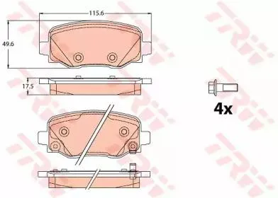 TRW GDB2116 Колодки торм.
