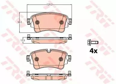 TRW GDB2132 Колодки диск. зад.
