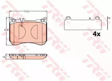 TRW GDB2144 Колодки торм.передние