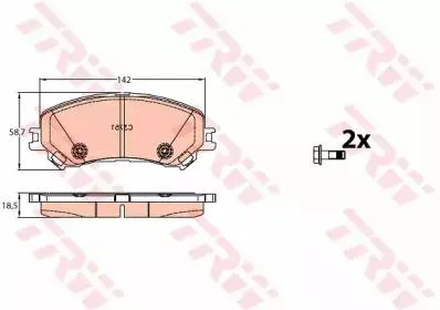 TRW GDB2152 Колодки торм.