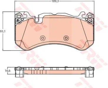 TRW GDB2220 Колодки торм.передние Mercedes EGLC E213,X253 63 AMG 17>