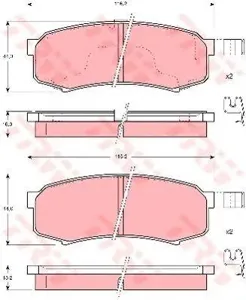 TRW GDB3110 Колодки торм.задние Toyota Land Cruiser 8090 3.4-4.2TD 90>