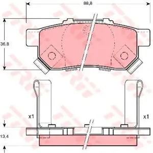 TRW GDB3174 Колодки торм.задние Honda Civic 91-05