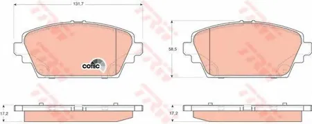 TRW GDB3227 Колодки торм.передние