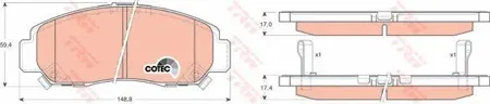 TRW GDB3268 Колодки торм.передние