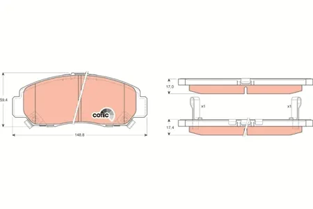 TRW GDB3268DT Колодки торм.