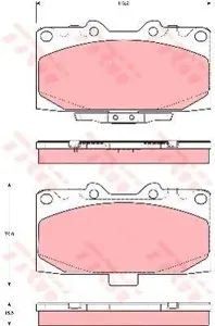 TRW GDB3307 Колодки торм.передние 599 12 [26296FA100] Subaru Impreza 1.62.0i 00>