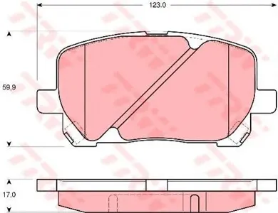 TRW GDB3315 Колодки торм.передние Toyota Avensis 01=>