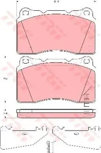 TRW GDB3349 Колодки торм.передние 666 32 Subaru Impreza 2.0 01>