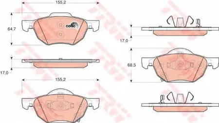 TRW GDB3355 Колодки торм.передние