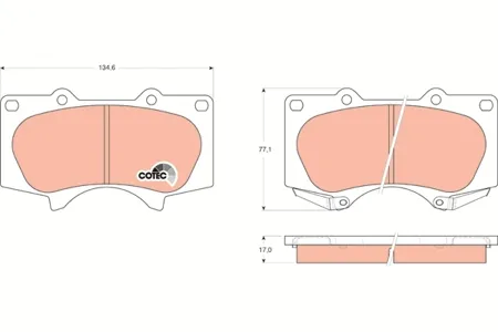 TRW GDB3364DT Колодки торм.