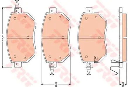 TRW GDB3416 Колодки торм.пер