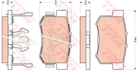 TRW GDB3438 Колодки торм.задние [43022S9AE00] Honda CR-VFR-V 1.7i1.8i2.0i2.2CTDi 02>