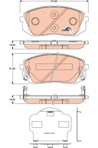 TRW GDB3461DT Колодки торм.передние