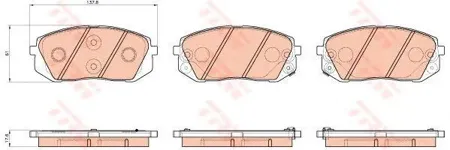 TRW GDB3530 колодки дисковые передние Hyundai i40 1.6,2.0,1.7CRDi 11>