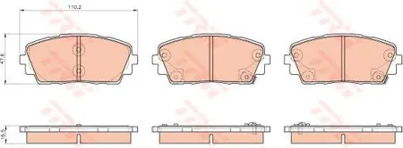 TRW GDB3535 Колодки торм. пер.