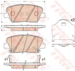 TRW GDB3549 Колодки торм.передние