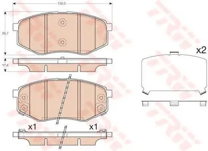 TRW GDB3553 Колодки торм.передние Hyundai Sonata 09>