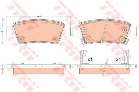 TRW GDB3576 Колодки торм.задние Honda CR-V IV 2.02.4 12>
