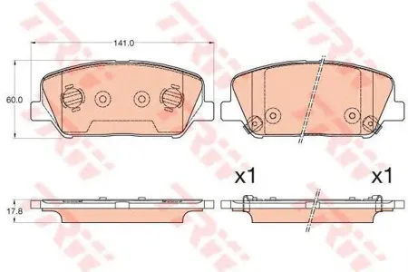 TRW GDB3582 Колодки торм.передние