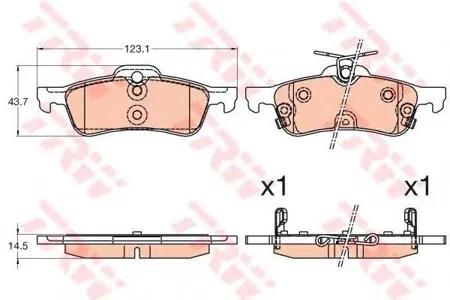 TRW GDB3588 Колодки торм.задние