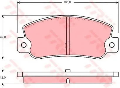 TRW GDB360 Колодки торм.задние =025 30=FDB456=571301B Fiat Croma 1.6-2.5TD,Lancia Dedra 1.8-1.9TD <96
