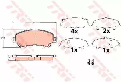 TRW GDB3622 Колодки торм.передние