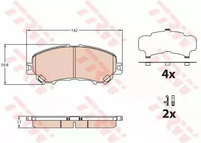 TRW GDB3631 Колодки торм.передние