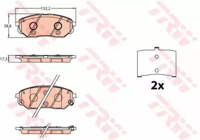 TRW GDB3638 Колодки торм.передние
