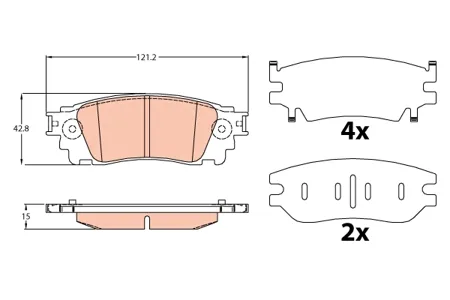 TRW GDB4459DT Колодки торм.