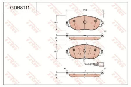 TRW GDB8111 Колодки торм.