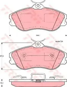 TRW GDB815 Колодка торм. передняя Audi 80 (B4) 2.6, 2.8
