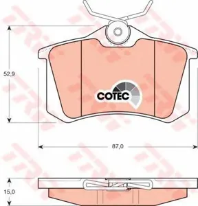 TRW GDB823 Колодки торм.задние Audi A4 (B7) 04-08A6 (C5) 97-05
