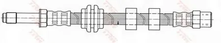 TRW PHB345 Шланг тормозной перед. L=485 VW Polo Caddy all 95>