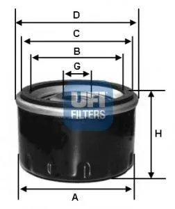 UFI 2313102 Фильтр масляный BMW 3 (E30) 5 (E28) 84-