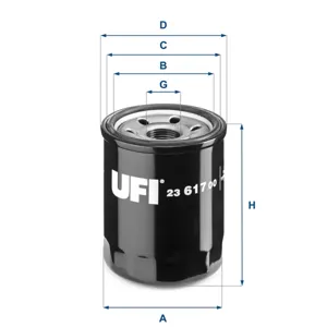 UFI 2361700 Фильтр масляный Subaru XV 1.62.0 12-