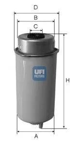 UFI 2445600 Фильтр топливный