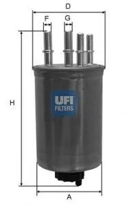 UFI 2445900 Фильтр топливный