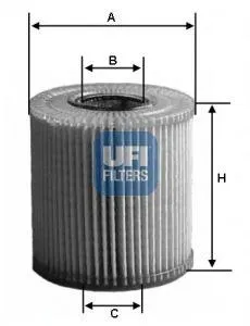 UFI 2500200 Фильтр масляный Mercedes W202W203W210W211W220 2.4-6.0 96>