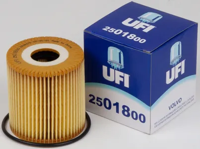 UFI 2501800 Фильтр масляный Volvo S40V40 1.6-2.0 97> S80 2.0-3.0 98> S60 2.0-2.5 00>