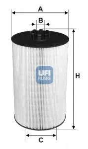 UFI 2501900 Фильтр масляный Audi A4,A6,A8 & Quattro, VW Passat 2.5TDi & 24V 97>