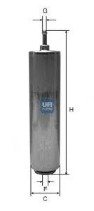UFI 3185200 Фильтр топливный 55x36x8x250,5 BMW E90 1.8D2.0D3.0D3.5D 05>