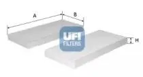 UFI 5325900 Фильтр салона Kia Sportage Sorento Hyundai Tucson 06- (упак.2шт.) угольный