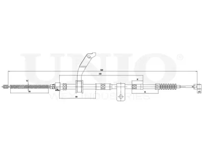 UNIO CAB60053 Трос ручного тормоза Toyota Avensis 03- прав.