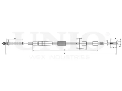 UNIO CAB60061 Трос ручного тормоза VW TranSporter (T4) 90-