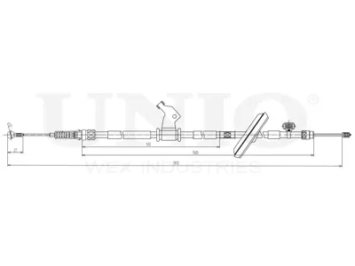 UNIO CAB60078 Трос ручного тормоза Chevrolet Cruze 09- прав.