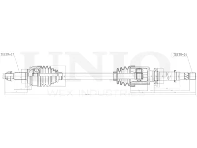 UNIO CVJ10028 Привод в сборе передний правый